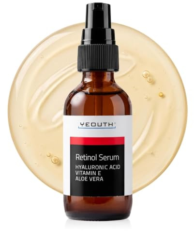 YEOUTH Retinol Serum for Face with Hyaluronic Acid & Vitamin E, Hydrating Retinol for Face, Night Serum Suitable for All Skin Types (Retinol 59 ml x 1)