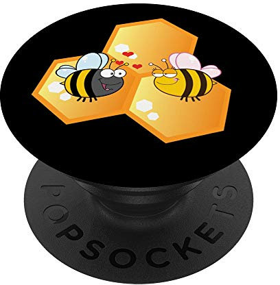 Cute Bee Bumblebee Bumble Bee Honeycomb Honey Bee Heart - PopSockets Ausziehbarer Sockel und Griff für Smartphones und Tablets