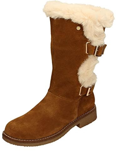 Hush Puppies Women's Megan Mid Calf Boot, Tan, 8 UK