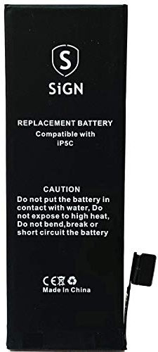 SIGN® BT5C | Batteria compatibile iPhone 5C | 1510 mAh | 3,8 V 5,73 Wh | IC originale | 12 mesi di garanzia