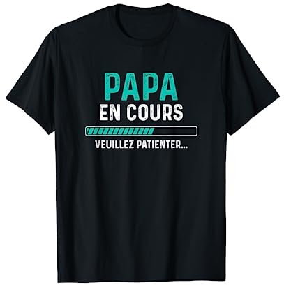 Papa en Cours 2021 Annonce Grossesse Futur Cadeau T-Shirt