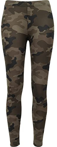 Urban Classics Mädchen Leggings Girls Camo Leggings Wood Camouflage 146/152