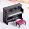 CENPEK Miniaturpuppe Klavier mit Stuhl 1:12 Puppenhaus Miniatur Möbel schwarz Fee Puppe Home Szene