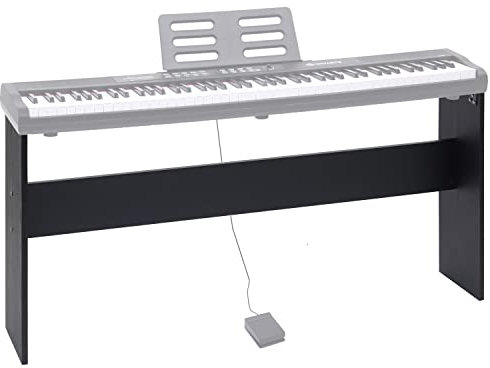 Divarte Stand DP35 – Support de piano numérique – Support robuste en bois – Pied pour piano numérique Divarte DP35 – Noir