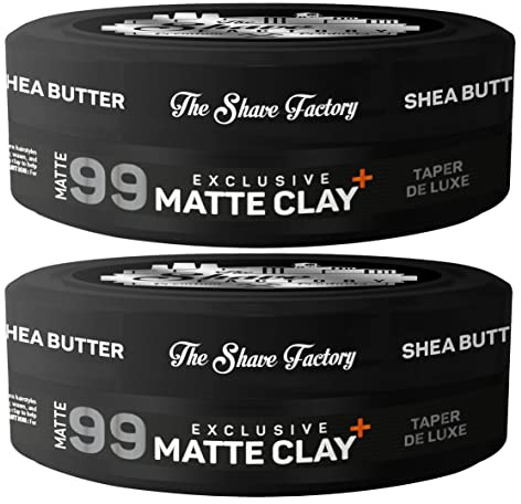 The Shave Factory Premium Pomade 150ml | Matte Look | Extra Starker Halt | 2 Stück