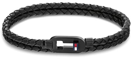 Tommy Hilfiger Jewelry Armband für Herren aus Leder Schwarz - 2790386