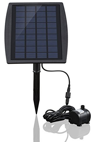 Pompe à eau alimentée par panneau solaire Riloer 200L/H pour fontaine d'aquarium d'étang de piscine de jardin, pompe à eau submersible extérieure