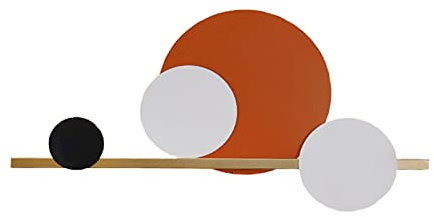 通用 LED Leichter Luxus Wandleuchte Moderner Kreativität Wandlampe Minimalistisch Nordeuropa Wandmontierte Lampen Für Flur Schlafzimmer Badezimmer Wohnzimmer-Schwarz + weiß + gold + orange 120x60cm