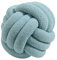 Bigougem Knotenkugelkissen, Knotbugelwurf Kissen Ultra weiche Begleiterin dekoratives handgewebte Knotbugel Lamm Samtsofa Kissen, Knotenkissen, Sofa-Kissen Hellblau