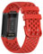 Vaporly UK Replacement Watch Strap for Fitbit Charge 5 Band with Collapse Buckle Sports Mesh Breathable Silicone Wristband (Red)