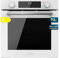 Cecotec Horno Multifunción Integrable 60cm Bolero Hexa M226000 Glass White A. 2800W, 72L, 7 Funciones, Modo Grill, Fan Assisted Grill, Modo Convección, Defrost, Steam Base X2, Steam EasyClean y Assist