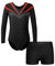 FEESHOW Mädchen Kinder Gymnastikanzug Ballett Gymnastikbody Turntrikot Gymnastikhose Shorts Sport Tanzoutfit Athletic Wettkampf Trainingsanzüge Rot 134-140/9-10 Jahre