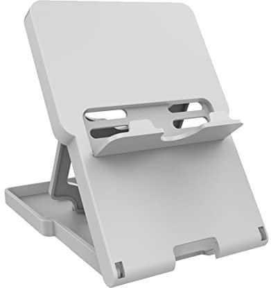 CUZKC Support pour NS Switch/Switch OLED/Switch Lite Support de Jeu Compact Réglable pour NS Switch/Switch OLED/Switch Lite.-(Blanc)