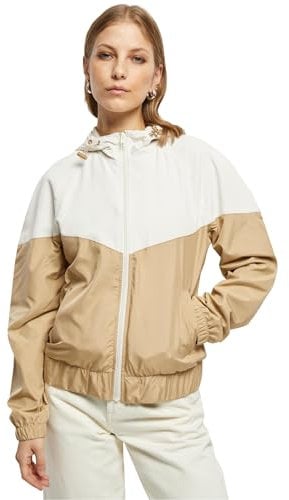 Urban Classics Damen Jacke Ladies Arrow Windbreaker whitesand/unionbeige 3XL