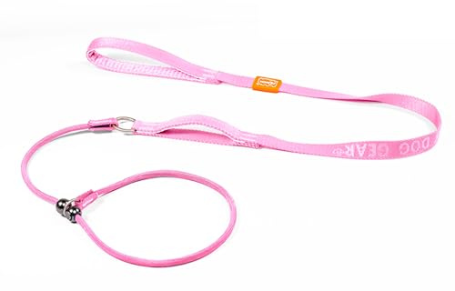 HowGo Retrieverleine für Hunde mit zugstopp, Anti-Zug(Rosa,1.5 M) | Hundeleine mit Schlupfleine, Trainingsleine, Anti-Zug-Leine und Halsband, robustes Nylon, gepolsterter Griff, für alle Rassen