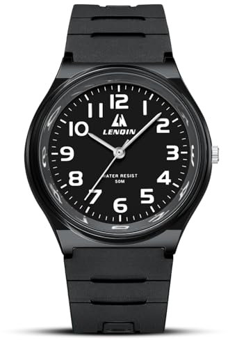 LN LENQIN Herren Uhr Uhren Herren Männer Analog Quarz 30M wasserdichte Armbanduhren Herren mit Datum Mode Casual Designer Uhr für Herren Silicone Band