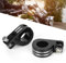 Paire de Pinces de de Repose-pieds de 32 Mm pour Moto, Support de Repose-pieds en Aluminium argenté et Noir pour, Kit de de Repose-pieds D'autoroute
