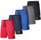 Fovdtaa 5er-Pack Herren Sport Shorts Mit Taschen und Elastischem Bund, Schnell Trocknende Workout Laufhose, Schwarz, Grau, Blau, Marineblau, Rot, M