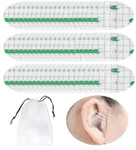 60-teiliges Set Dusch-Ohrenschützer, 1 Aufbewahrungstasche, wasserdichte Ohrenschützer, atmungsaktive und wasserdichte Ohrpolster, Schwimm-Gehörschutz, unverzichtbar für Schwimmduschen