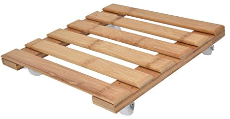 Support carré à roulettes pour Plantes, pour Pot de Fleurs de 25x25cm, avec Amovible à 360 °, Poids de 20kg, Large Application