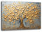 Quadro Moderno Camera da letto ALBERO della VITA Astratto Oro Gold Quadri moderni soggiorno da Parete XXL grande Stampa su tela Canvas Decorazione Murale muro Arredo Salone (4, 30x40 cm)