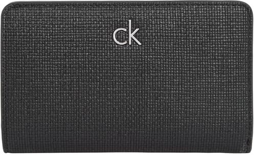 Calvin Klein Damen Geldbörse Daily Medium Bifold mit Reißverschluss, Schwarz (Ck Black), Einheitsgröße
