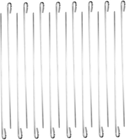 PAMINGONO 16pezzi Spiedini Acciaio Inossidabile Multiuso Per Barbecue Stecchini Antiaderenti Per Cucina Accessori Bbq Per Spiedini Di e Verdure