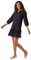 Roman Originals Smock Dress for Women UK Ladies Cotton Summer Embroidered Frilled Tiered Casual Beach Cruise Holiday Cocktail Party 3/4 Sleeve Pull On Gathered Skirt - Noir - Size 10