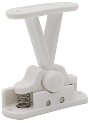 Xiciki Caravan Door Retainer Catch Motorhome Accessories Heavy Duty White Extended with Stainless Steel Springs, Motorhome Door Catches, Static Caravan Door Catch for Motorhome RV Camper Boat Locker