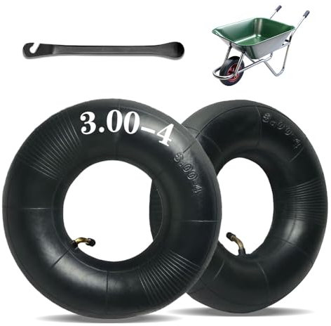 Mtlhbcg Cámaras de Aire Ruedas Pequeñas,3.00-4 Tubo Interior Fuerte Capacidad de Carga,para generadores,remolques,Carretillas,Mini Bicicleta,Césped Jardín Equipo,cortadoras,(2pcs)
