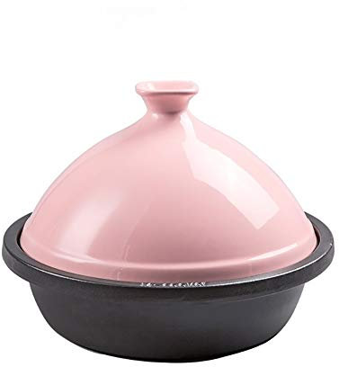 HAODUOO Emaille-Suppentopf, Suppentopf mit Deckel, Suppentopf, Geschirr, robuste Emaille-Beschichtung, Induktionsherd, Gasherd, universell(Pink,1.5L)