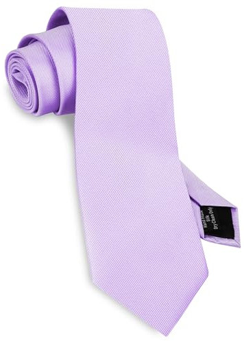 Gusleson Lavender Lilac Tie for Men Classic Wedding Ties Light Purple 8cm Business Necktie (UK0791-40)