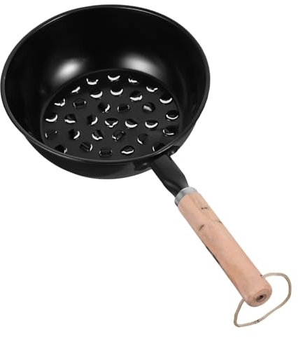 CAXUSD Kaminanzünder Korb Holzgriff Camping Anzündtopf Holzkohle Kohlebrenner Grillzubehör Outdoor Brennertopf Für Grillen Wandern