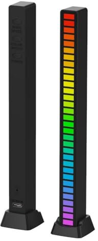 Smart RGB Pickup Lights LED 3D Double Sided Ambient Lamp APP Sound For Car Gaming Decor Music Lights Rhythm TV party activated activated party light lights music light lights voice-activated p