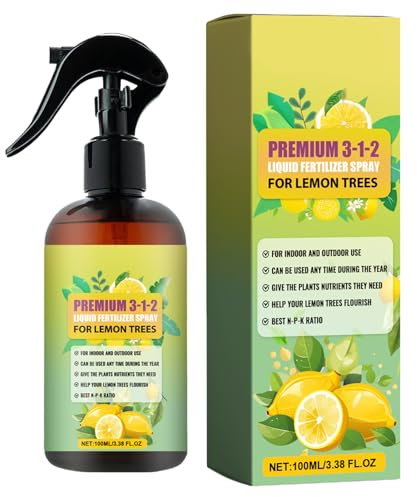 Spray engrais biologique de citronnage au citronnier - Aliments végétaux liquides à azote élevé pour éviter la chute des fruits | Nutriments d'agrumes pour le jardinage intérieur et extérieur - 100 ml