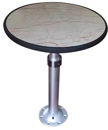 YZWZZXC Wohnmobiltische, Camping Table, Höhenverstellbar, Runde Tischplatte, Tragkraft 15 Kg, für Wohnmobile und Wohnwagen