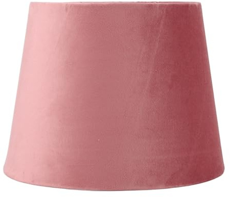 Kleiner Samt Lampenschirm 16,5 x 21,6 x 16,5 cm E27 E14 Stoff Leuchter Lampenschirme Moderne Stoff Kronleuchterschirme Abdeckung für Tischlampen, Stehlampen (Rosa)
