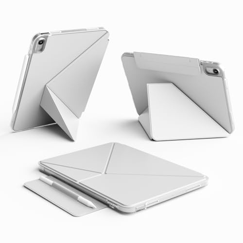 ZKTUYU Hülle für iPad (A16) 11. Generation 11 Zoll (2025) & iPad 10. Generation 10,9 Zoll (2022) mit Stifthalter, Ultradünn Stoßfeste, Hülle magnetische abnehmbare, Auto Schlafen/Wachen, Grau