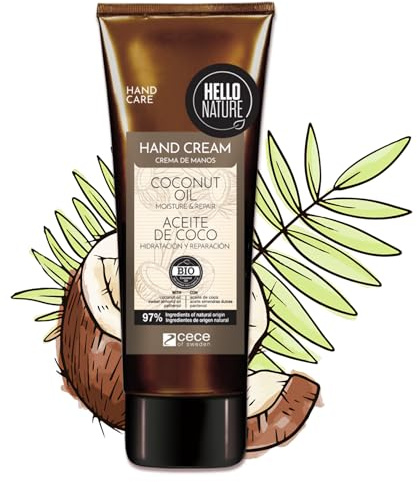 P-Beauty Naturkosmetik Handcreme mit Bio Kokosöl, vegane Feuchtigkeitspflege für trockene Hände - zieht schnell ein & pflegt intensiv trockene Haut - Handpflege ohne Parabene & Silikone (1x75ml)