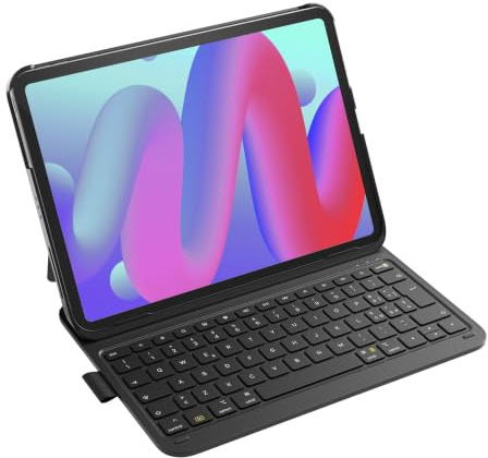Inateck Custodia Tastiera iPad A16/10a Gen, Ultraleggera 427g | Per iPad Air 11 M4/M3/M2, Air 5/4, Pro 11, porta penna nascosto, AirTap, Nero