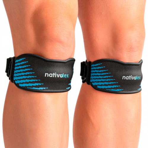 NativoDex Rodillera para Menisco y Ligamento, Banda Rotuliana Ajustable | Cinta para Tendón Rotuliano · Compresión para Running y Gimnasio · Uso Diario