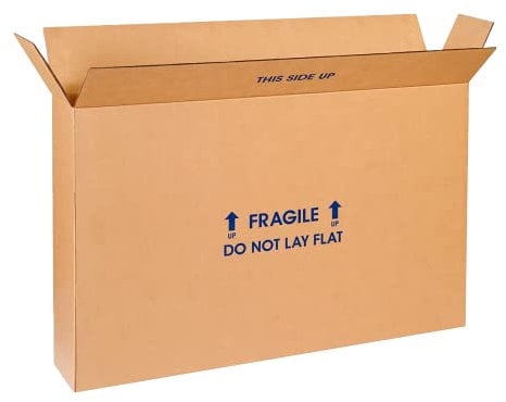 Partners Brand P28620FPFOLMS Flat Panel TV Moving Boxes, 28 Length x 6 Width x 20 Height, Kraft (Pack of 5)