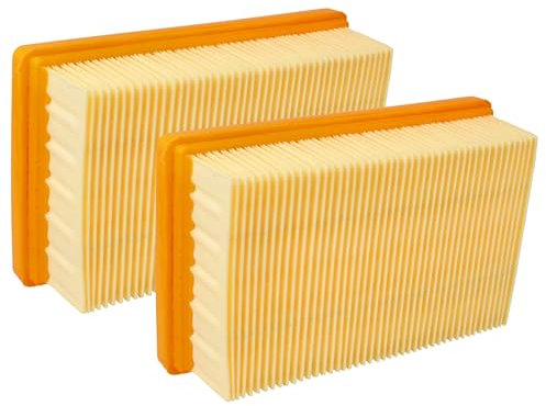 vhbw Set 2x Flat-Fold Filter compatible with Kärcher MV4, MV5, MV6, WD4, WD5, WD6 - Pleated Filter Element - Replacement for 2.863-005.0, KFI 4410