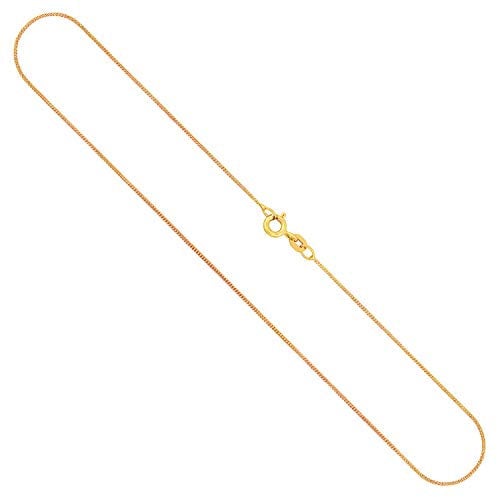 EDELIND Feine Panzerkette Gold 1,1 mm | 8 Karat | Länge 60 cm | Damen Goldkette Herren 333 Echtgold | Kette Damen aus Gelbgold ohne Anhänger | Halskette Damen Mädchen Gold Schmuck Geschenk Box