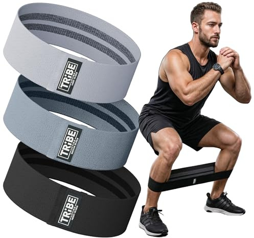 Tribe Lifting Widerstandsbänder aus Stoff für Beine, Trainingsbänder Widerstandsbänder für Damen & Herren, Booty-Bänder für das Training, Übungsbänder-Set, elastische Bänder für Übung