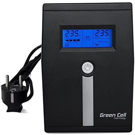 Green Cell 600VA 360W Überspannungsschutz 230V schwarz, Multicolor, UPS01LCD