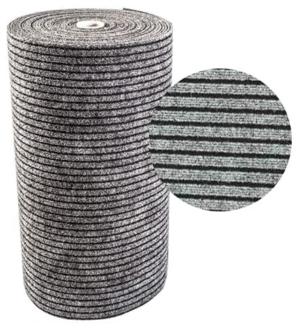 TENDAGGIMANIA ZERBINO Ingresso Esterno Colore GRIGIO - Tappeto su misura Antiscivolo Antipioggia Asciugapassi per Interno Esterno - Spessore 7mm - ALTEZZA Rotolo 2MT