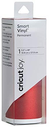 Cricut Smart Vinyl Shimmer-Permanente, Vinilo, Red, for Joy