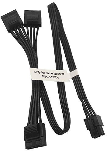 COMeap 6 Pin to 3X 4 Pin Molex Hard Drive Power Adapter Cable for Some Types of EVGA Modular PSUs 20-in(50cm)