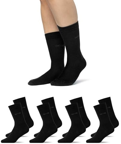 Snocks Business Socken Herren 4 Paar - Elegantes Design - Perfekte Passform - Ideal für Arbeit und Alltag - Aus Bio-Baumwolle und recyceltem Polyester